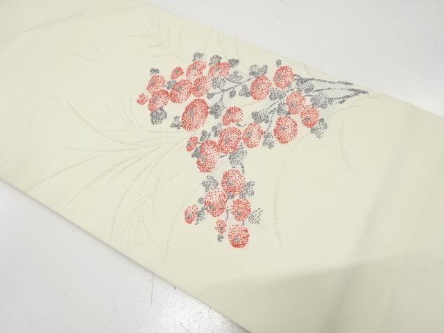 相良刺繍　万寿菊模様　名古屋帯
